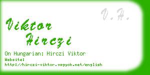 viktor hirczi business card